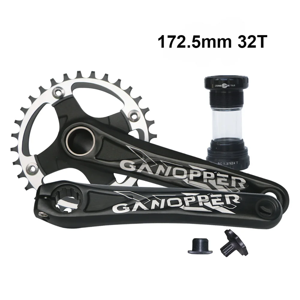 104BCD MTB Горный шоссейный велосипед crankset 172,5/175 мм BMX велосипедный Кривошип набор нижняя часть 68BB 10 S бензопилы подходит shimano deore Alivio часть - Цвет: 172.5mm 32T crankset