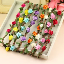 8pcs lot Floral Flower Women Girls Hair flower band Headband Festival Party Wedding Boho Style Random