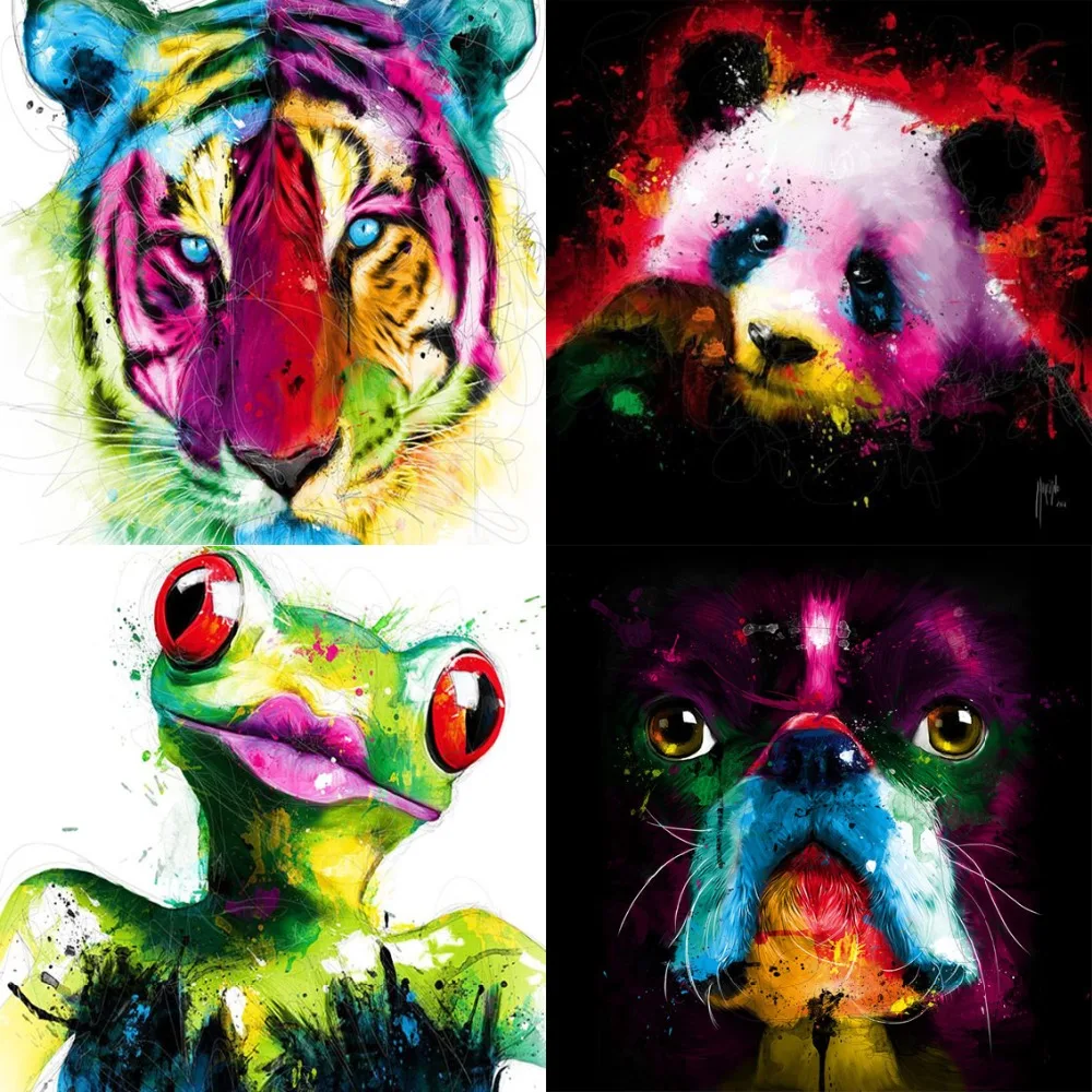 

new 5d DIY diamond embroidery,Colored animals,Full square daimond painting mosaic Rhinestone by numbers Wedding decoration BJ