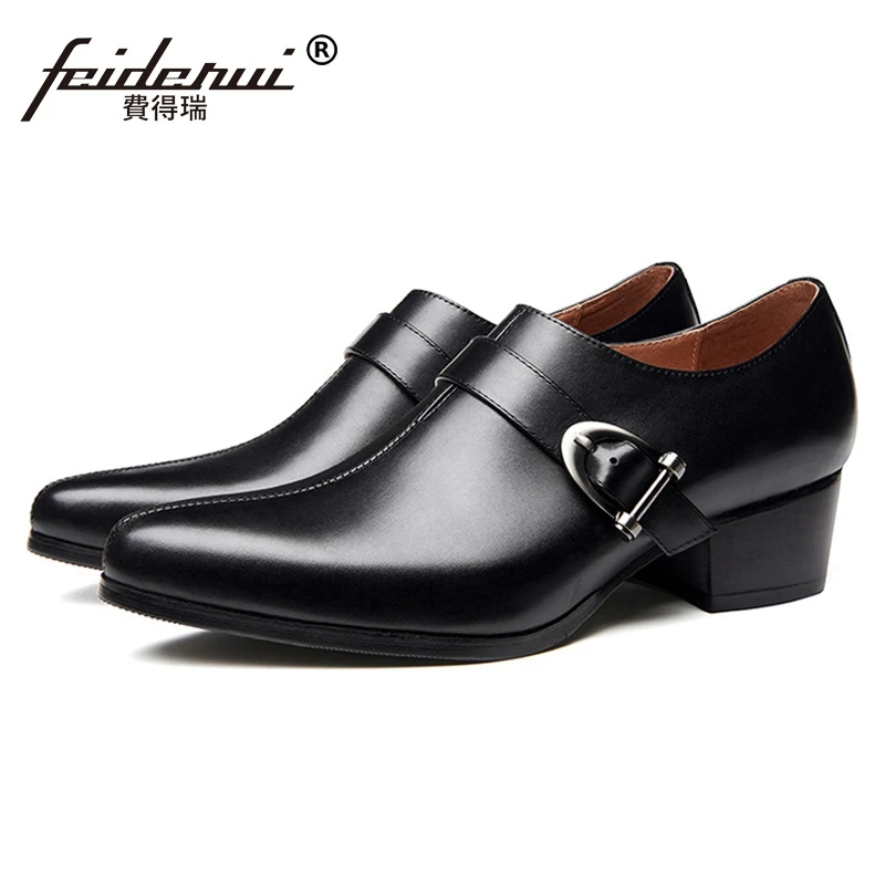 Desain Italia Pria Kasual Sepatu Kulit Asli Sepatu Hak Tinggi Pantofel Menunjuk Toe Belt Pria Buatan Tangan Pesta Pernikahan Flat Ss472 Pria Sepatu Kasual Aliexpress