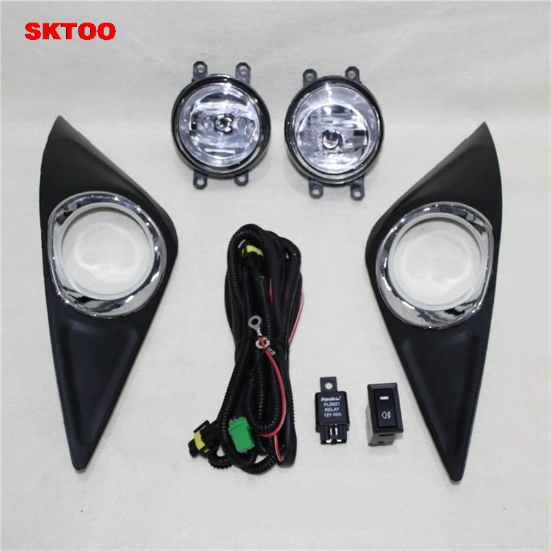 

SKTOO Front fog lamp shade harness switch fog lights modified 2013-2016 for new Toyota Corolla