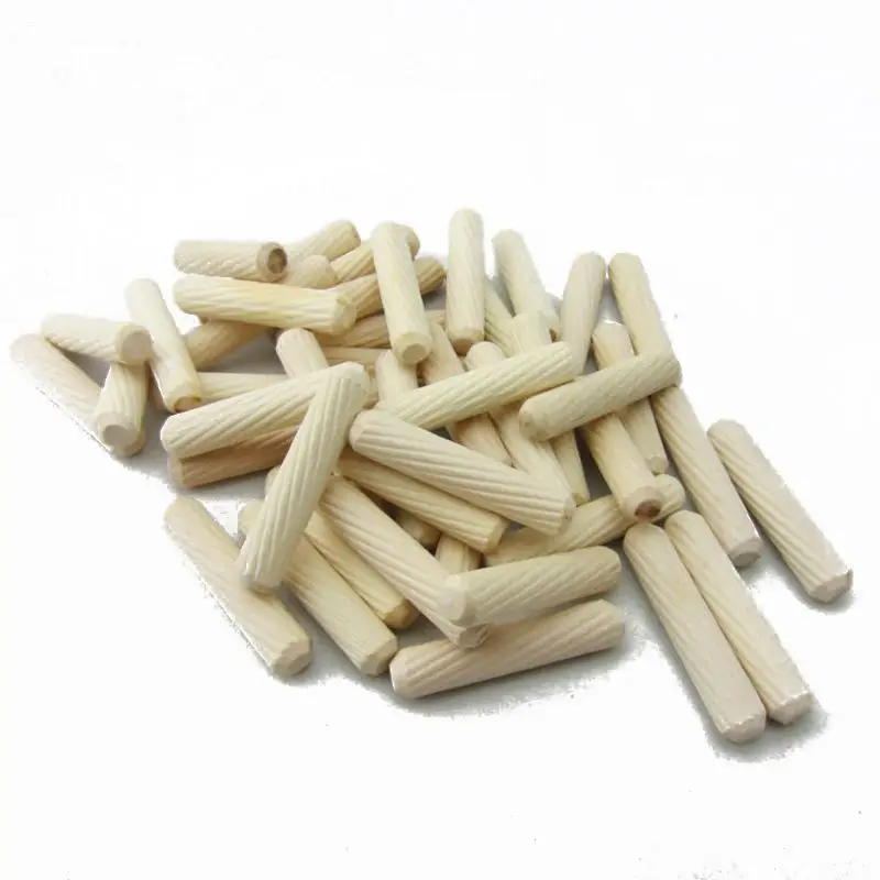 New 100 Pack Wooden Dowel Pins Wood Kiln Dried Fluted and Beveledin
