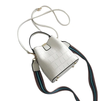 

FGGS-Stone Pattern Pu Leather Bucket Bags for Women New Travel Crossbody Bag Lady Shoulder Messenger Bags Female Handbags Tote