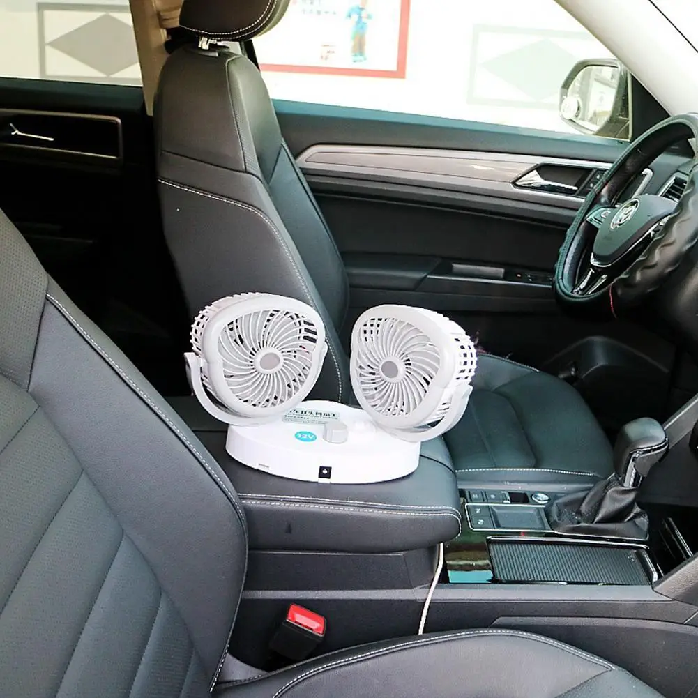 Автомобильный маленький вентилятор 12 В автомобиль с вращающимся автомобильным вентилятором 24 в большой грузовик выделенный мощный электрический вентилятор