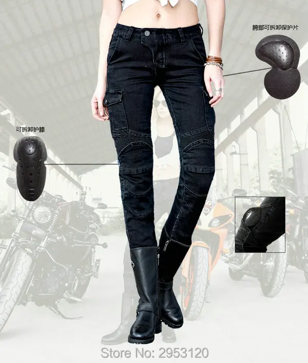 

Free shipping uglyBROS motorpool black ubs06 riding pants female knight daily casual jeans moto sports protection trousers