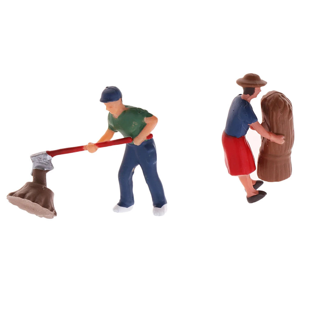 1/87 People Passenger Ation Figure Models Painted HO OO for RR Railroad Street Park Scenery Diorama Architecture