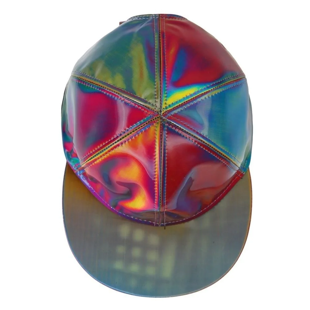 Назад в будущее часть 2 Marty McFly Cosplay Snapback шляпа Лазерная Изменение цвета радуги регулируемая крышка