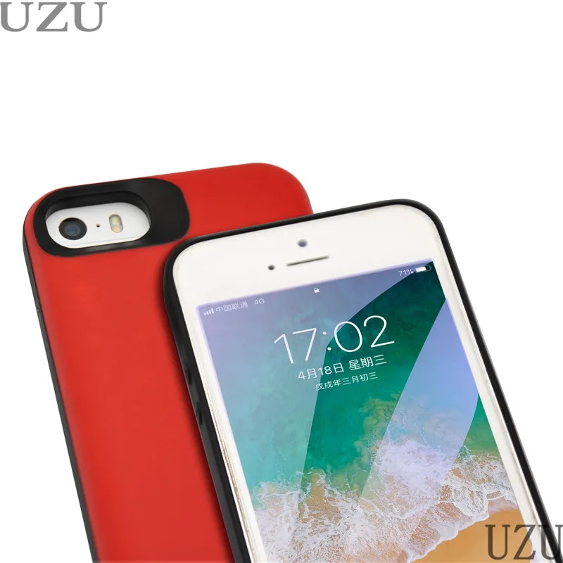 

External Portable wireless Charger Case for iphone 5 5s se High Capacity Mobile Battery Charging Cover for iphone 5 5s se Luxury