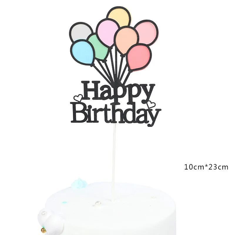 Красочные воздушные шары тема новорожденного ребенка 1-й день рождения торт Топпер ребенка 100 дней торт украшения вечерние принадлежности для душа ребенка - Цвет: HB