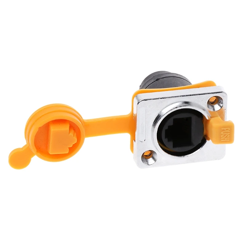 

RJ45 Waterproof Connector Sockets LED Display Aignal Self-locking Plug Connector qiang