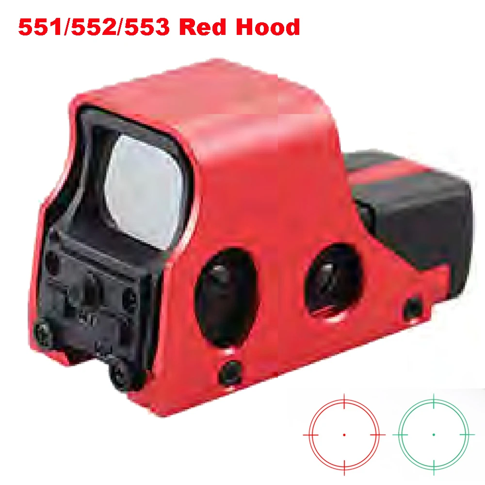 New Aluminum Tactical Red Green Reticle Riflescope Holographic Red Green Dot Sight Brigthness Adjus