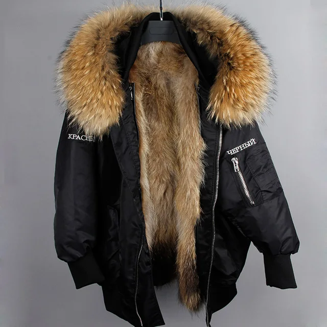 Брендовая зимняя куртка женская парка натуральный мех узор с вышивкой с надписями свободные из натурального меха енота пальто Теплые натуральный мех енота подкладка - Цвет: Color 5