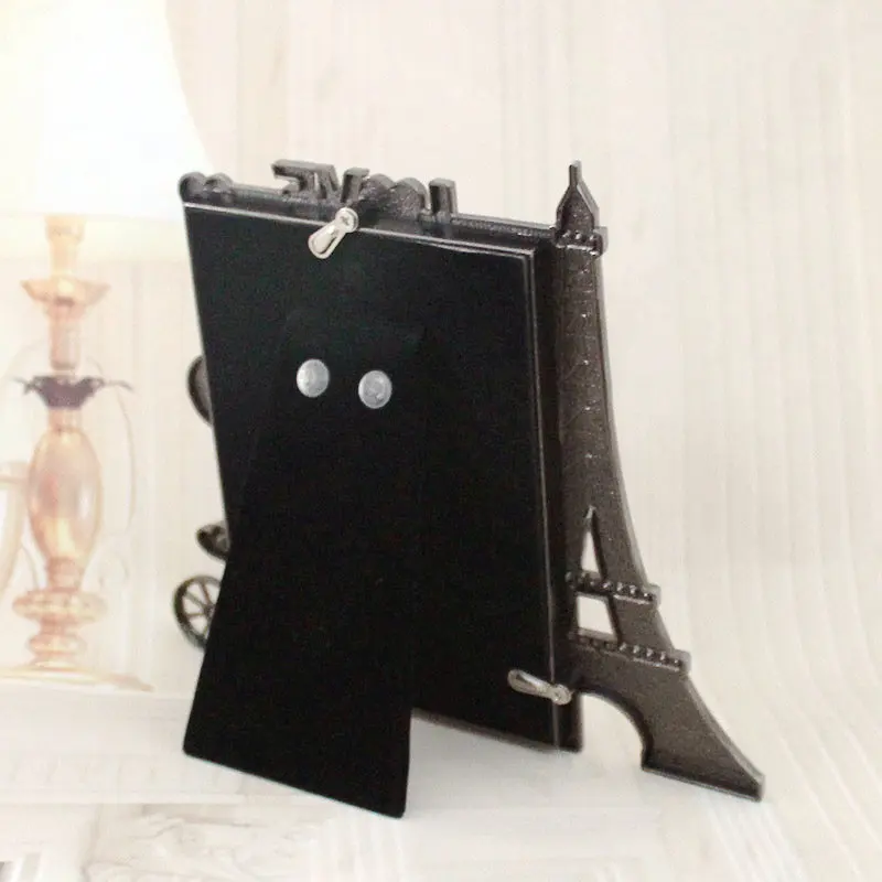 5-дюймовый фоторамка индивидуальные фото металлический Книги по искусству Craft Мода творческий подарок домашний декор Desktop украшения Эйфелева башня кадров