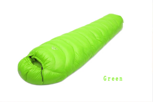 40C~-30C Комфортный теплый белый гусиный пух 2500 г наполнитель зимний спальный мешок Uyku Tulumu Slaapzak ленивый мешок - Цвет: Green 2500g S