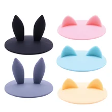 Новинка Анти-пыль силиконовая стеклянная крышка для чашки всасывающая крышка Крышка для кофейной чашки с держателем ложки