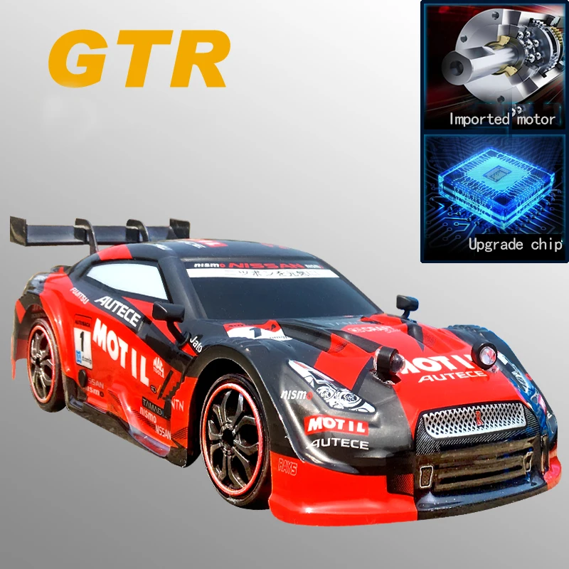 Carro de Controle Remoto GTR/Lexus 2.4g Para Drift Com Tração nas 4 Rodas