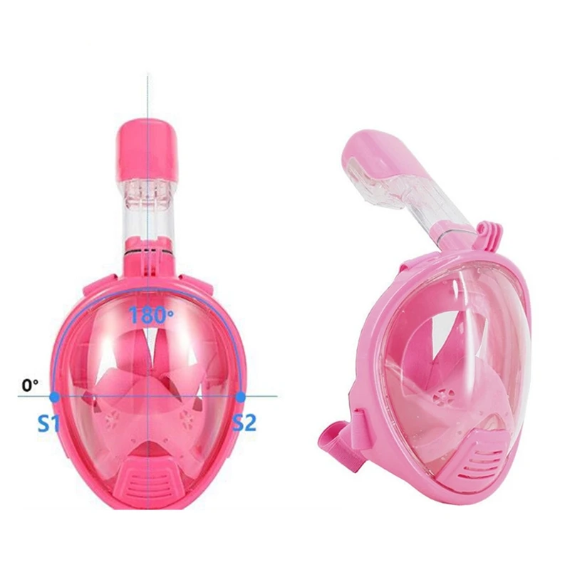 Детская маска для дайвинга, детская противотуманная маска для подводного плавания, трубка для ныряния, силиконовая, полное сухое зеркало