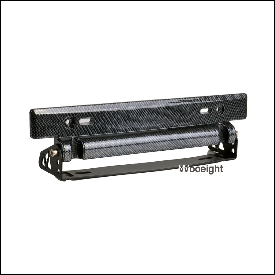 Car Accessories Adjustable Universal American Standard Car carbon Fiber License Plate Bracket Car Modification (5)