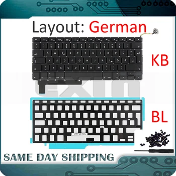 

NEW for Apple Macbook Pro 15'' A1286 German Germany Deutsch QWERTZ Keyboard+Backlight Backlit+Screws 2009 2010 2011 2012 Year