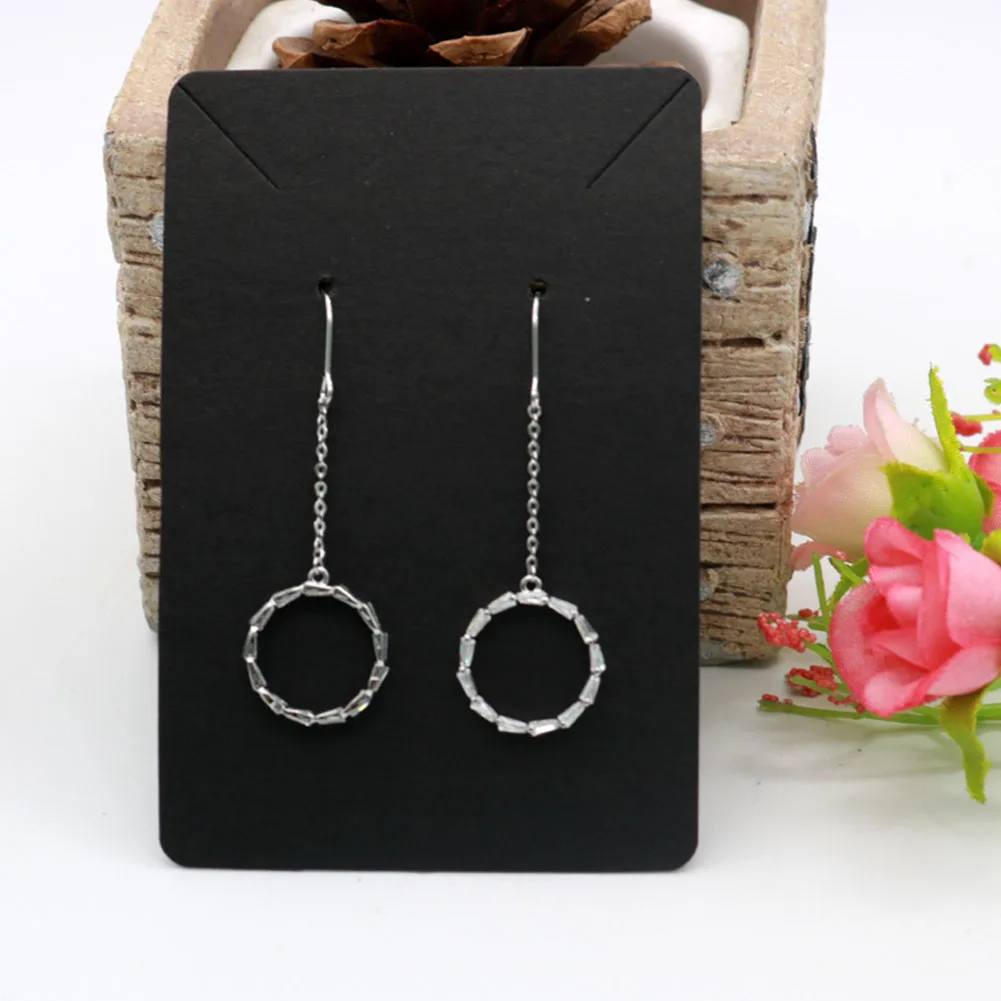 

100Pcs Organizer Tag Jewelry Holder Paper Portable Earrings Display Cards Multifunctional Eco-friendly Hanging Necklace Packing