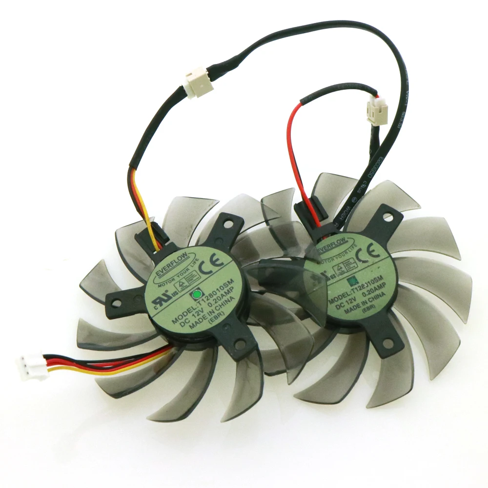 Cooler para Placa de Vídeo Gigabyte T128010sm 75 mm Dc12v 020a 40*40*40 mm Ventiladores e resfriadores - Imagem 6