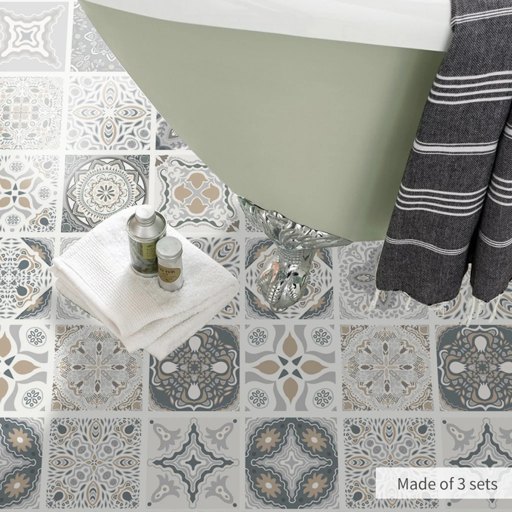 Waterproof Kitchen Wall Tile Sticker Adhesive Peel&Stick Tile Decal Waterproof Bathroom Wall Sticker Decor For Home Decoration