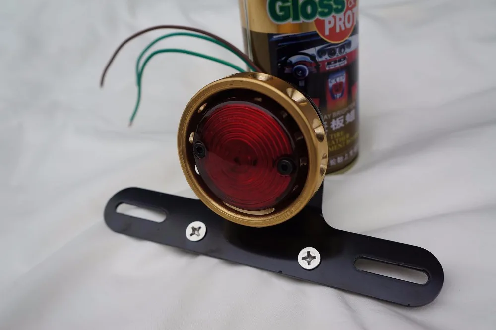 brass CYCLE STANDARD led TAIL LIGHT for motorcycle /brass taillight for