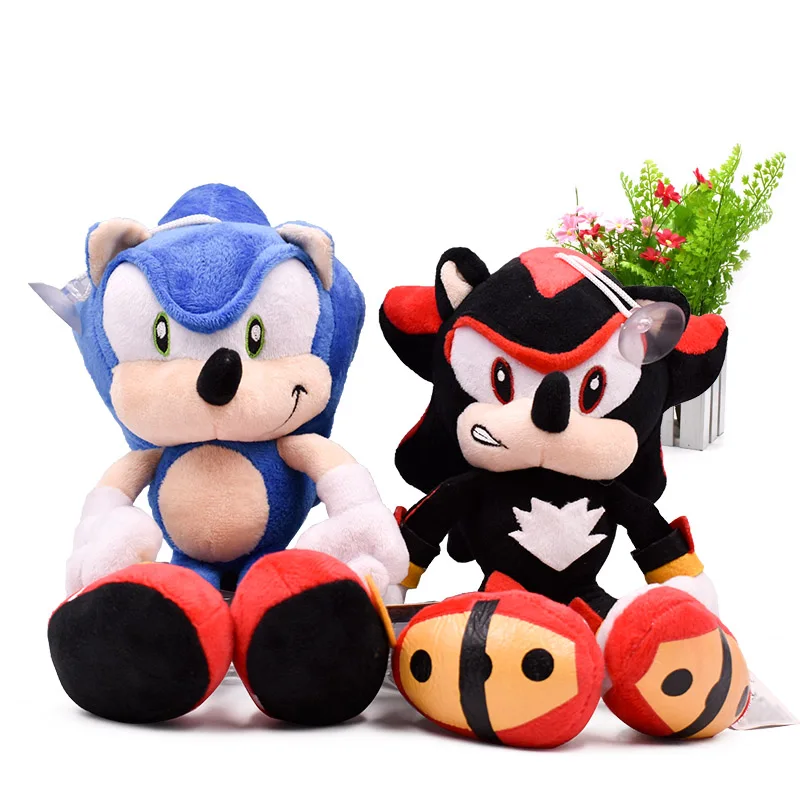2 стиля Sonic Мягкая Плюшевая Кукла черный и синий мультфильм Животные Мягкие