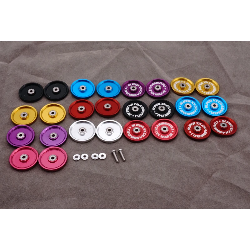 

self-made tamiya mini4wd aluminium alloy 19mm rollers SXX lettering or no lettering 7 colors 1 pair price 324 store