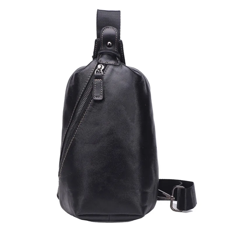

Men Messenger Bags New Hot Crossbody Shoulder Bag Famous Brand Man's first layer cowhide Sling Chest Bag Fashion Casual