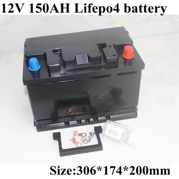 

Lifepo4 12.8V 12V 150AH Lithium Battery BMS for 1200W Boats Motorhome Solar Energy Storage Cleaning Machines +10A Charger