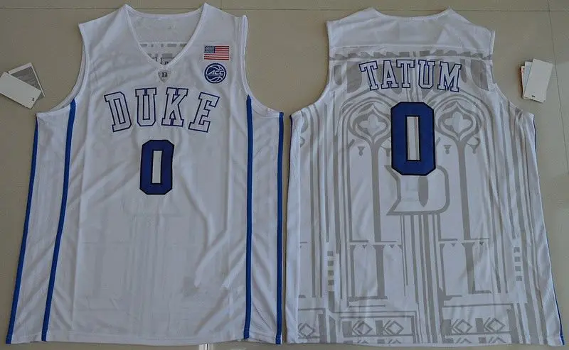 

#0 Jayson Tatum jersey Duke Blue Devils Throwback Jers Retro Basketball Jersey New Material Top quality embroidery jersey
