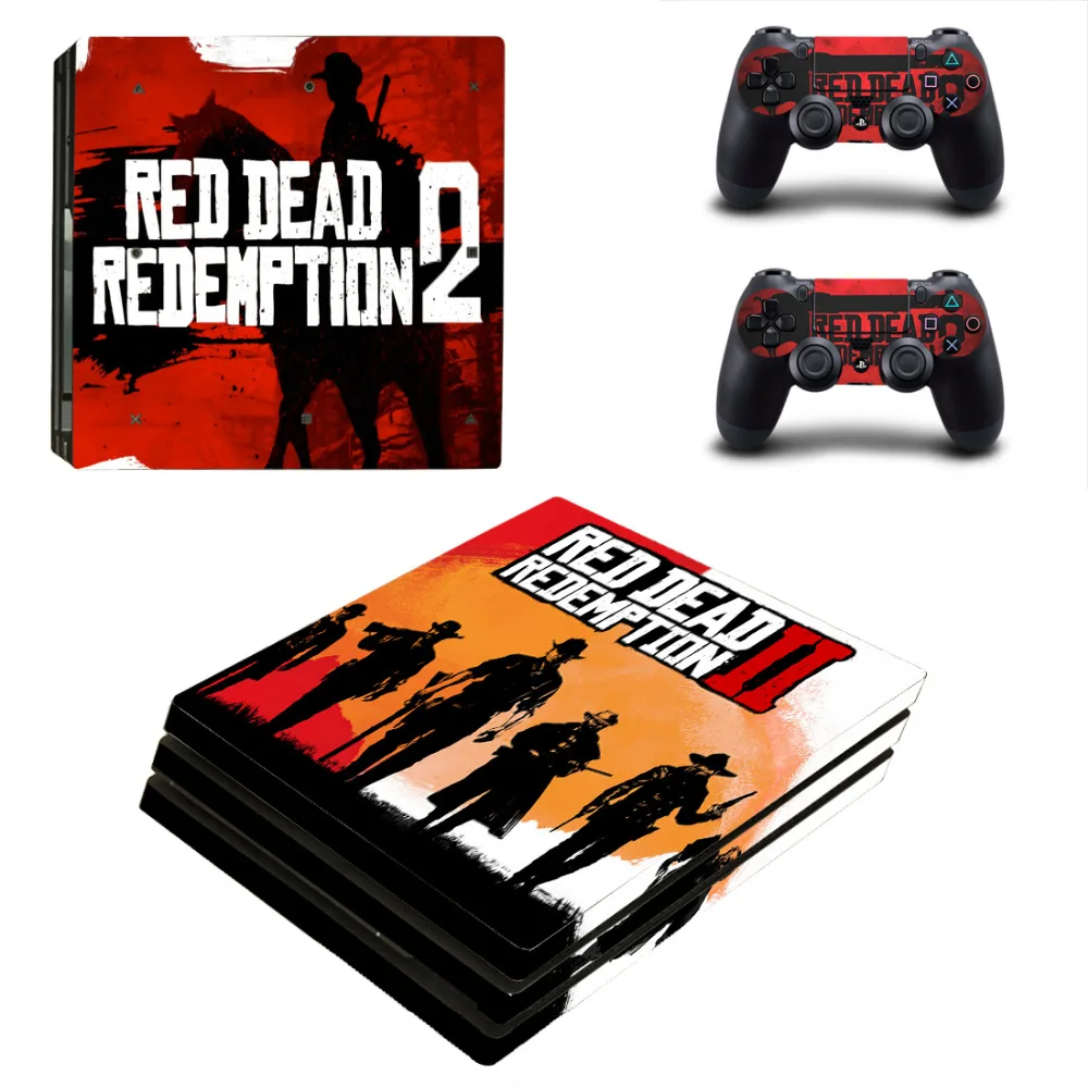 

Game Red Dead Redemption 2 PS4 Pro Skin Sticker Decal for PlayStation 4 Console and 2 Controllers PS4 Pro Skin Sticker Vinyl
