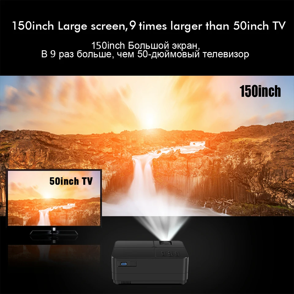 BYINTEK SKY K7 1280x720 LED Mini Micro Portable Video HD Projector with HDMI USB For Game Movie 1080P Cinema Home Theater  (9)