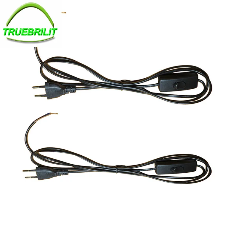 

1.8m On Off Power Cord with Switch on line Cable For LED Lamp EU Plug Light Switching 2pcs/lot