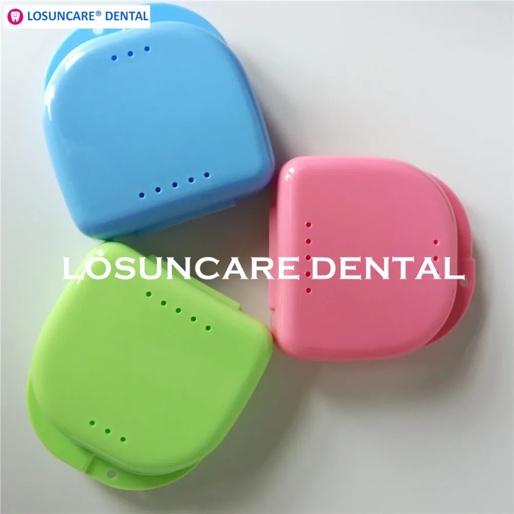 

LOSUNCARE 1PC Denture Box False Teeth Protective Dental Case With Holes Free Shipping