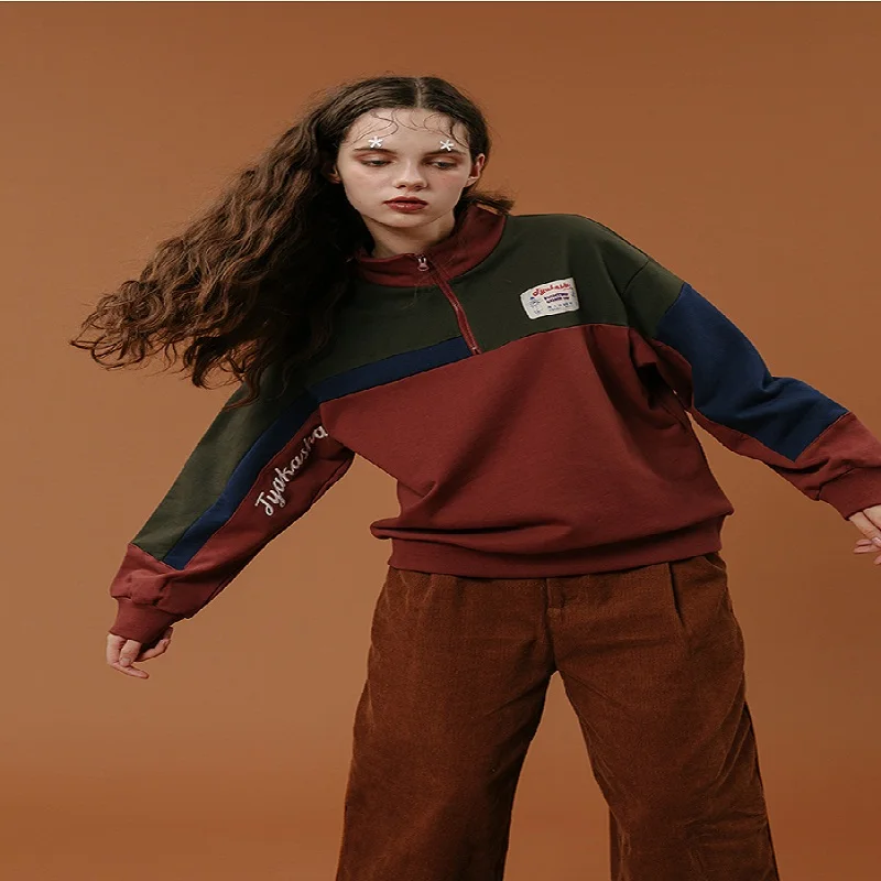 2018 Spring New Women Pullover Sweatshirts Loose Stand