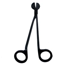 Novel 7 Inch Candle Wick Cutter Stainless Steel Trimmer Scissor Snuffers Black Shipping