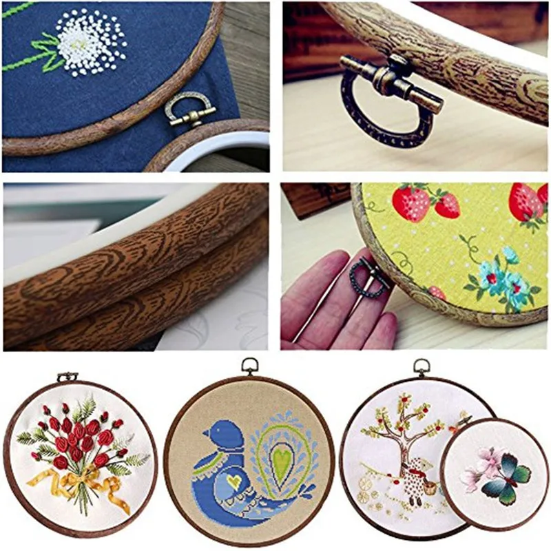 Looen-Embroidery-Hoops-Cross-Stitch-Hoops-Imitated-Wood-Display-Frame-Sewing-Kit-Frame-Women-DIY-Craft (1)