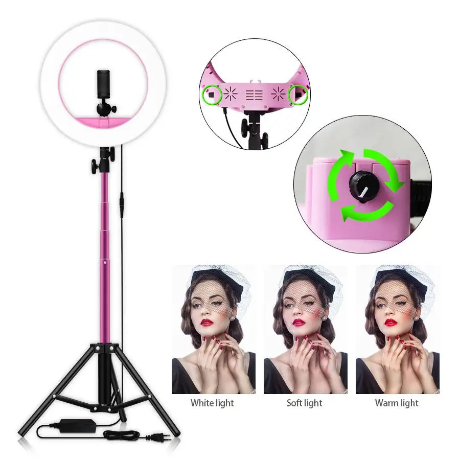  LEDLight 14 Inch Ring Fill Light Kit Dimmable LED Ring Light for Camera Smartphone YouTube Self-Por