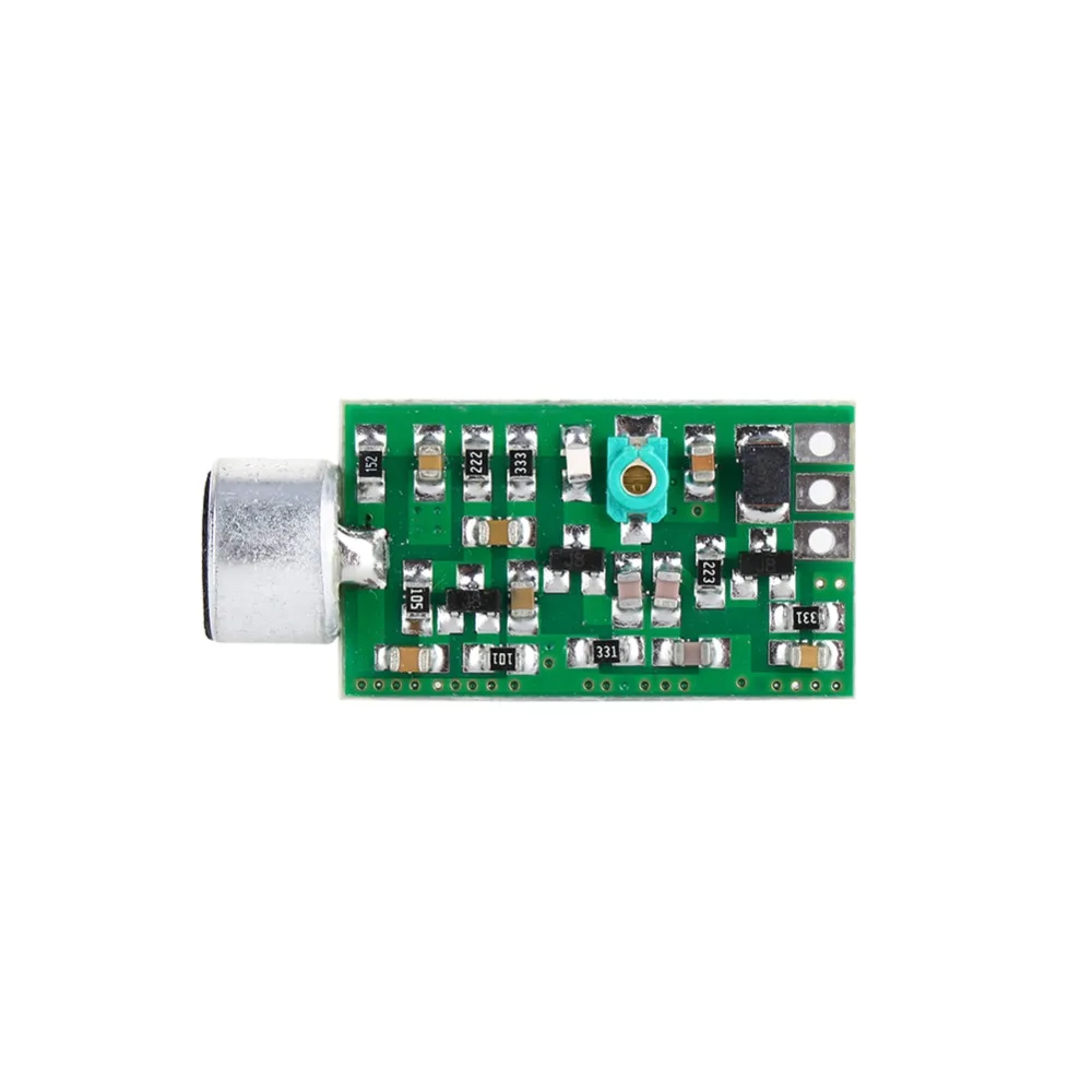 

FM Transmitter Module 88MHZ-108MHZ 0.7-9V Mini Bug Wiretap Dictagraph Interceptor MIC V4.0 Core Board Mini