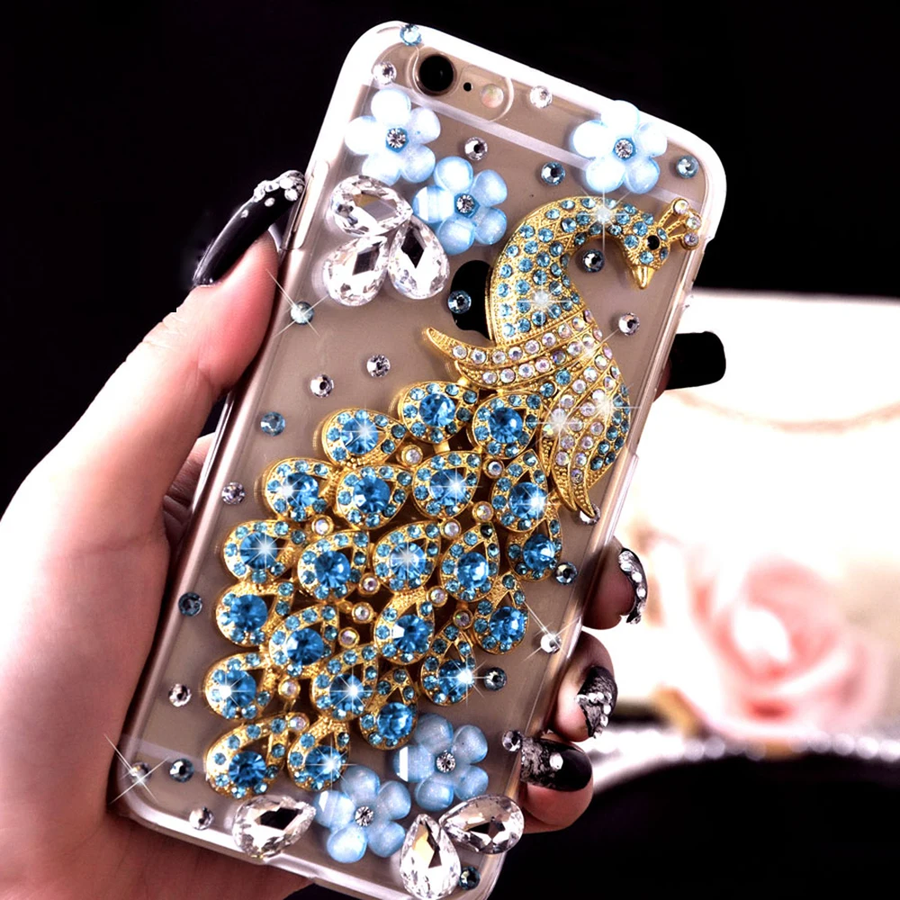 Green peacock + flower