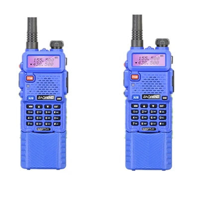 2 шт Baofeng UV-5R 3800 мАч дальняя рация 10 км Двухдиапазонная UHF& VHF UV5R Ham Hf трансивер портативная UV 5R радиостанция - Цвет: Blue