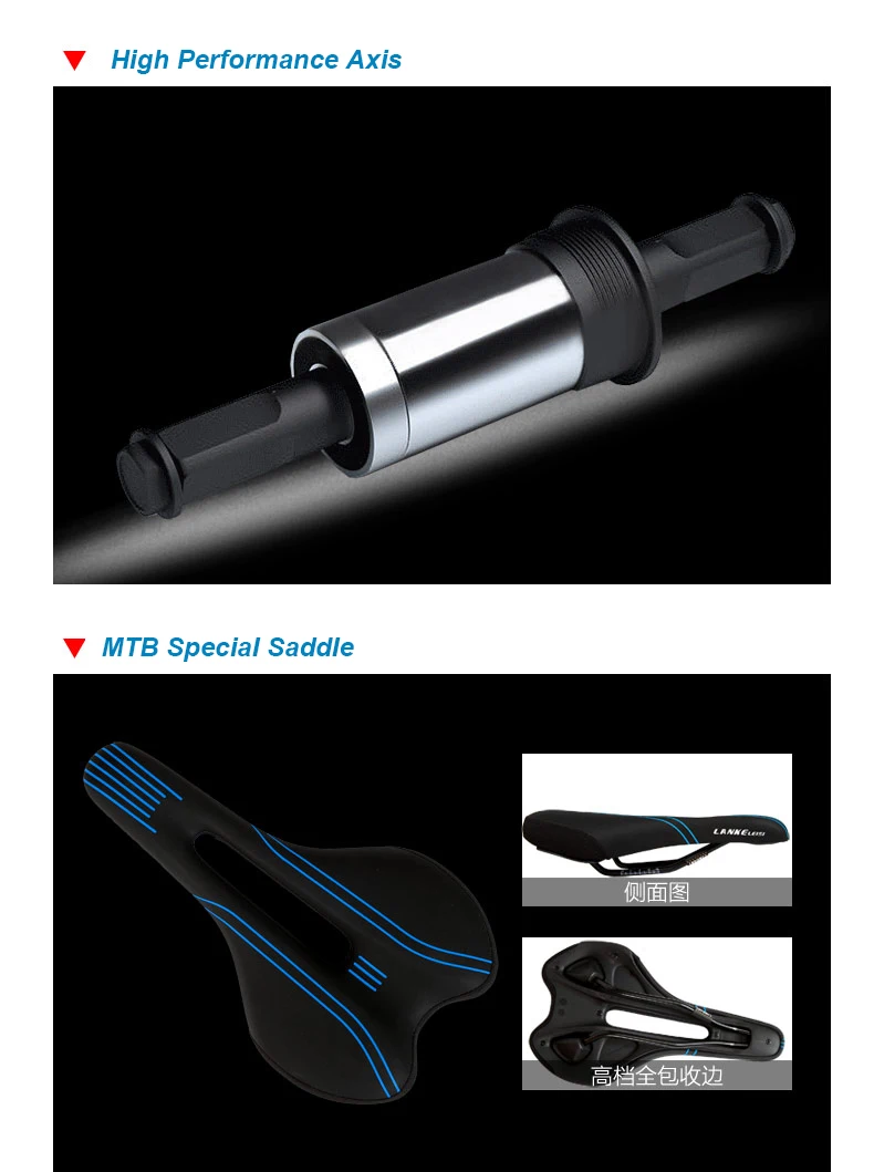 Clearance 26 "Carbon fiber mountain bike 27 speed oil dish magnesium alloy wheel shock absorber fork carbon fiber mountain bike M370 dial 9