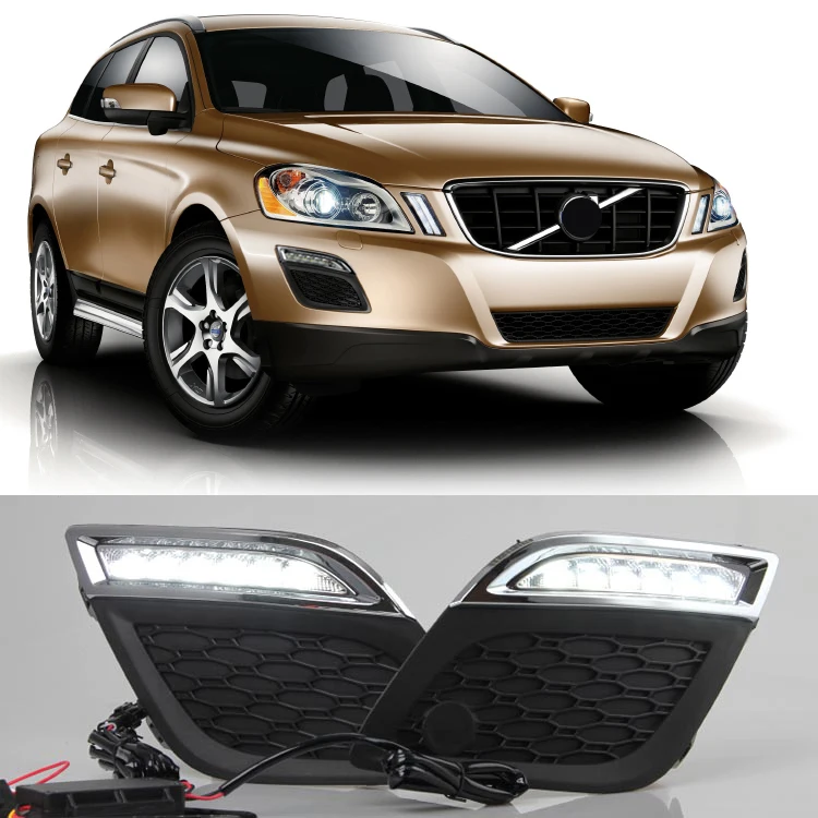 1 комплект светодиодный дневные фары DRL запасная крышка для Volvo XC60 2009-2013 белый