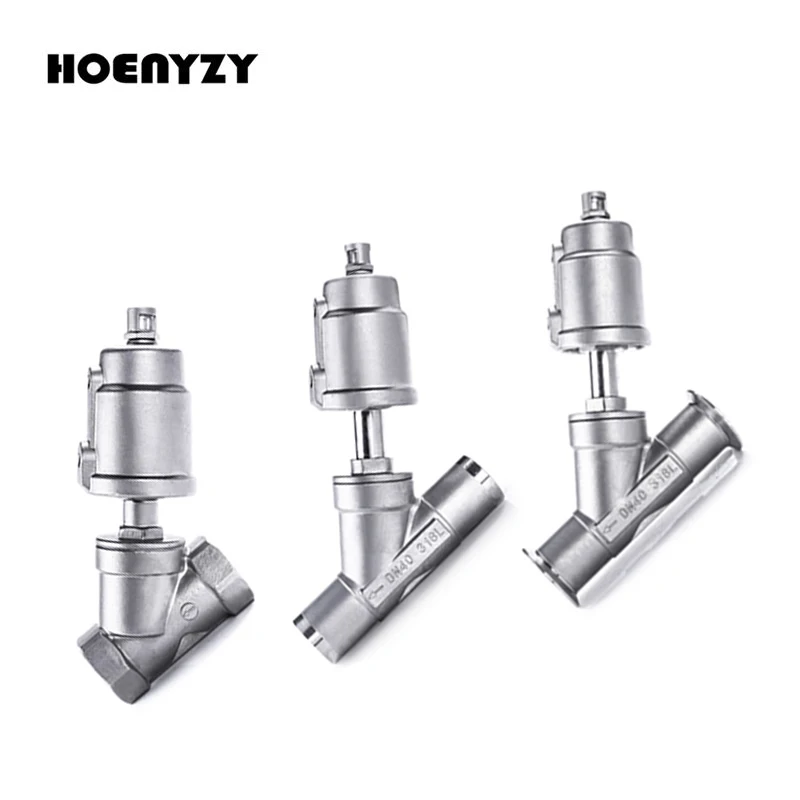 1/2 &quot3/4&quot 1 &quotЖенская нить Y Тип пневматический угловой клапан DN15 DN20 нержавеющая