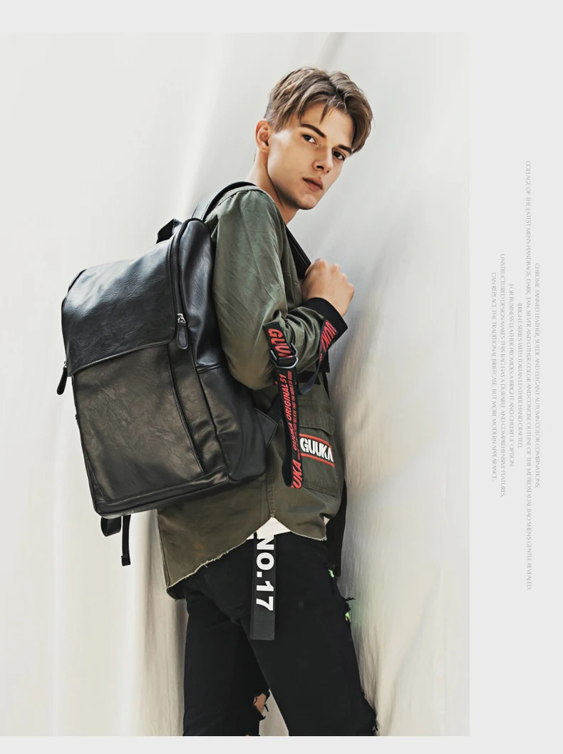 Роскошный брендовый мужской рюкзак, противоугонная школьная сумка, кожаная дорожная сумка, мужской повседневный рюкзак для подростка 1", рюкзак для ноутбука, mochila