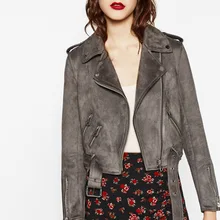 Повседневные Модные Куртки из искусственной кожи, мягкая короткая панк-куртка на молнии с карманами, зимние женские Куртки из искусственной кожи