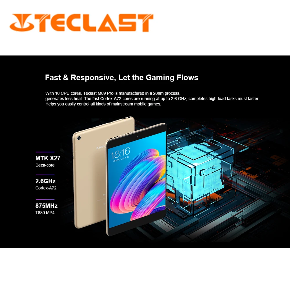 2019 Новый Teclast M89 Pro планшетный ПК MTK Helio X27 (MT6797) десять ядер 3 Гб ram 32 type C 2 4G + 5G
