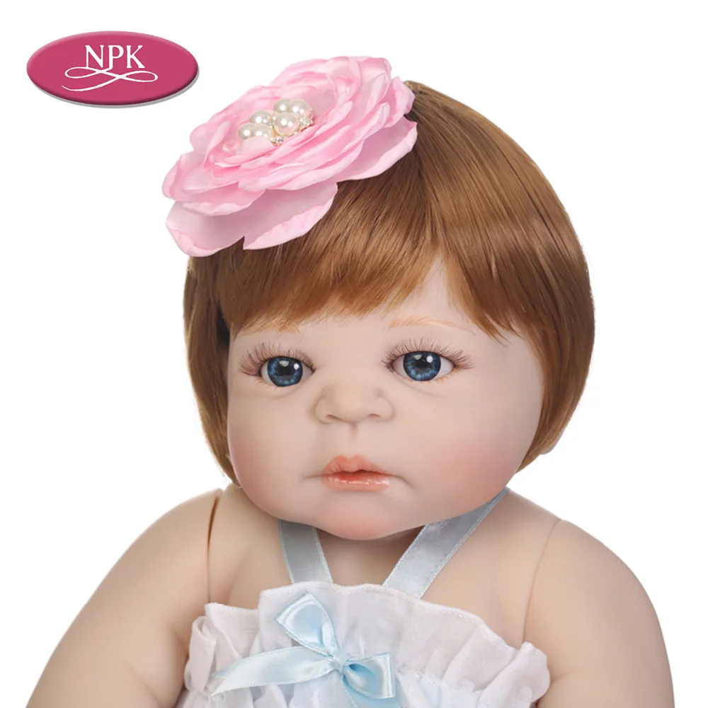 NPK 57CM Bebe Reborn Doll Full Body Silicone Reborn Baby Doll Realistic Boneca Menina Toddler Girl Toys Child Birthday Gifts  (2)
